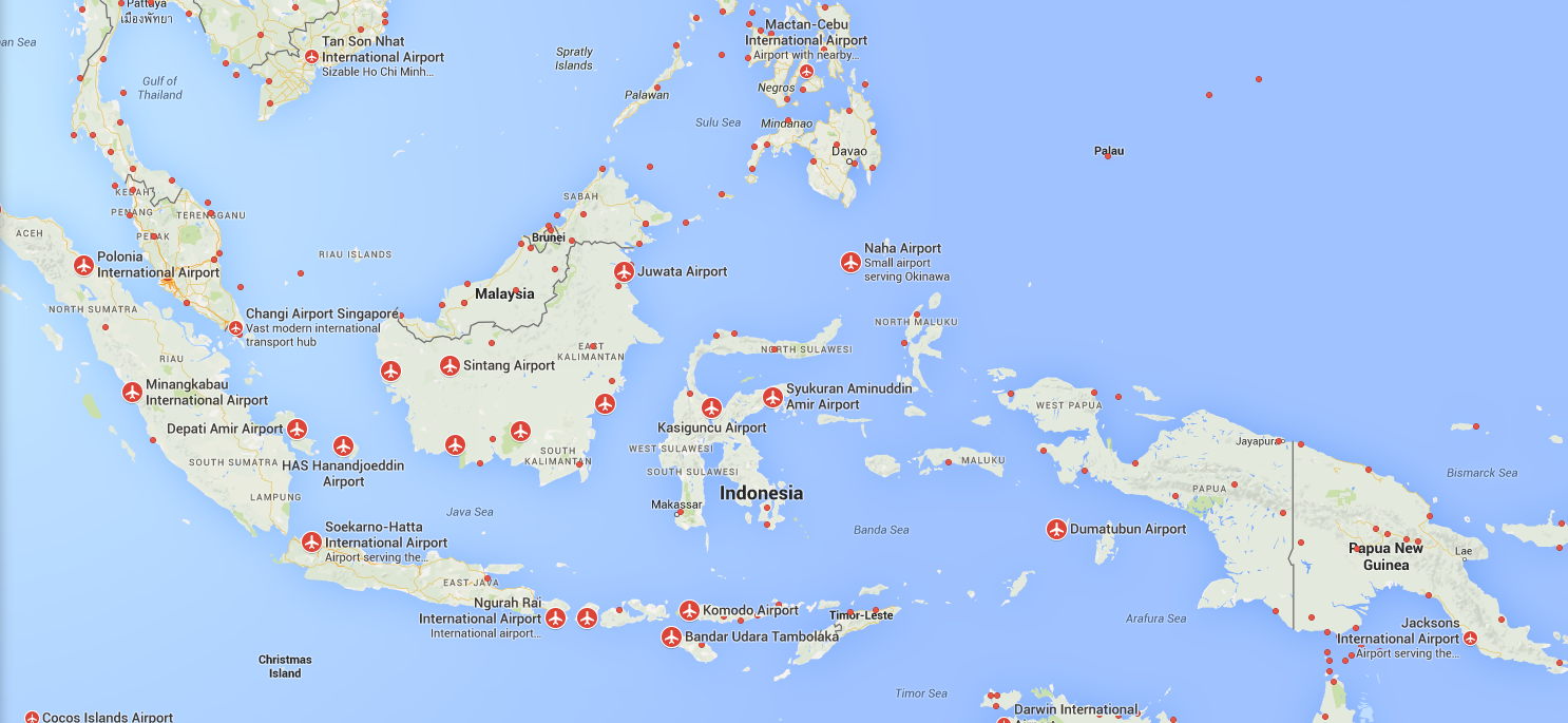 INDONESIA AIRPORTS MAP